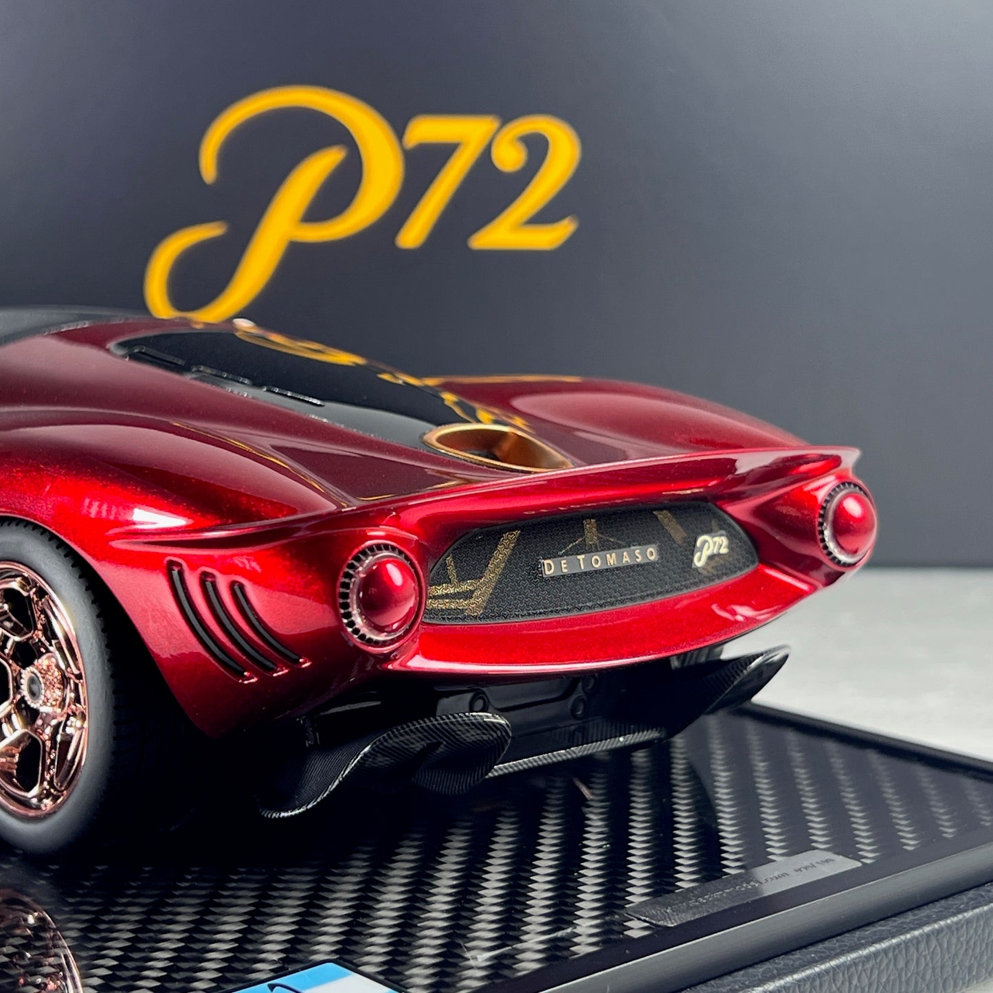 1/18 De Tomaso P72 2025 Soul Red with New diffuser Dealer Version
