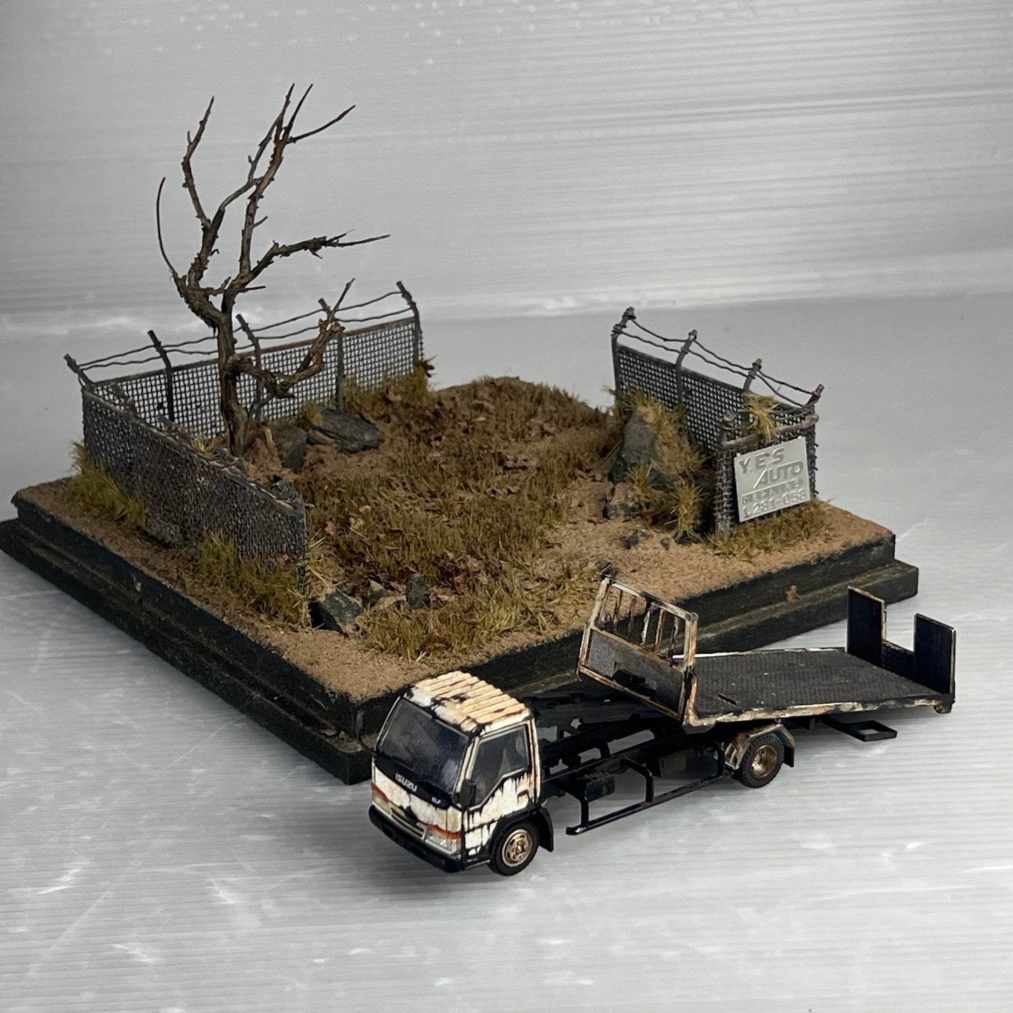 1/64 Scale Diorama with Truck and Lancer Evlolution parts