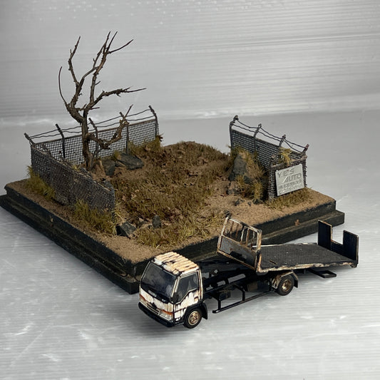 1/64 Scale Diorama with Truck and Lancer Evlolution parts