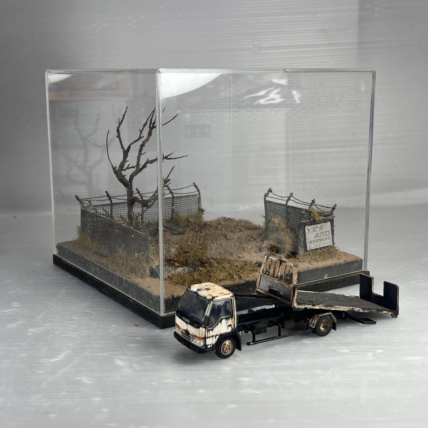 1/64 Scale Diorama with Truck and Lancer Evlolution parts