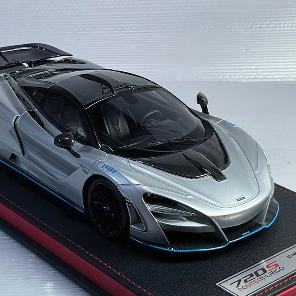 1/18 Novitec 720S N-Largo in Silver with Blue Stripes