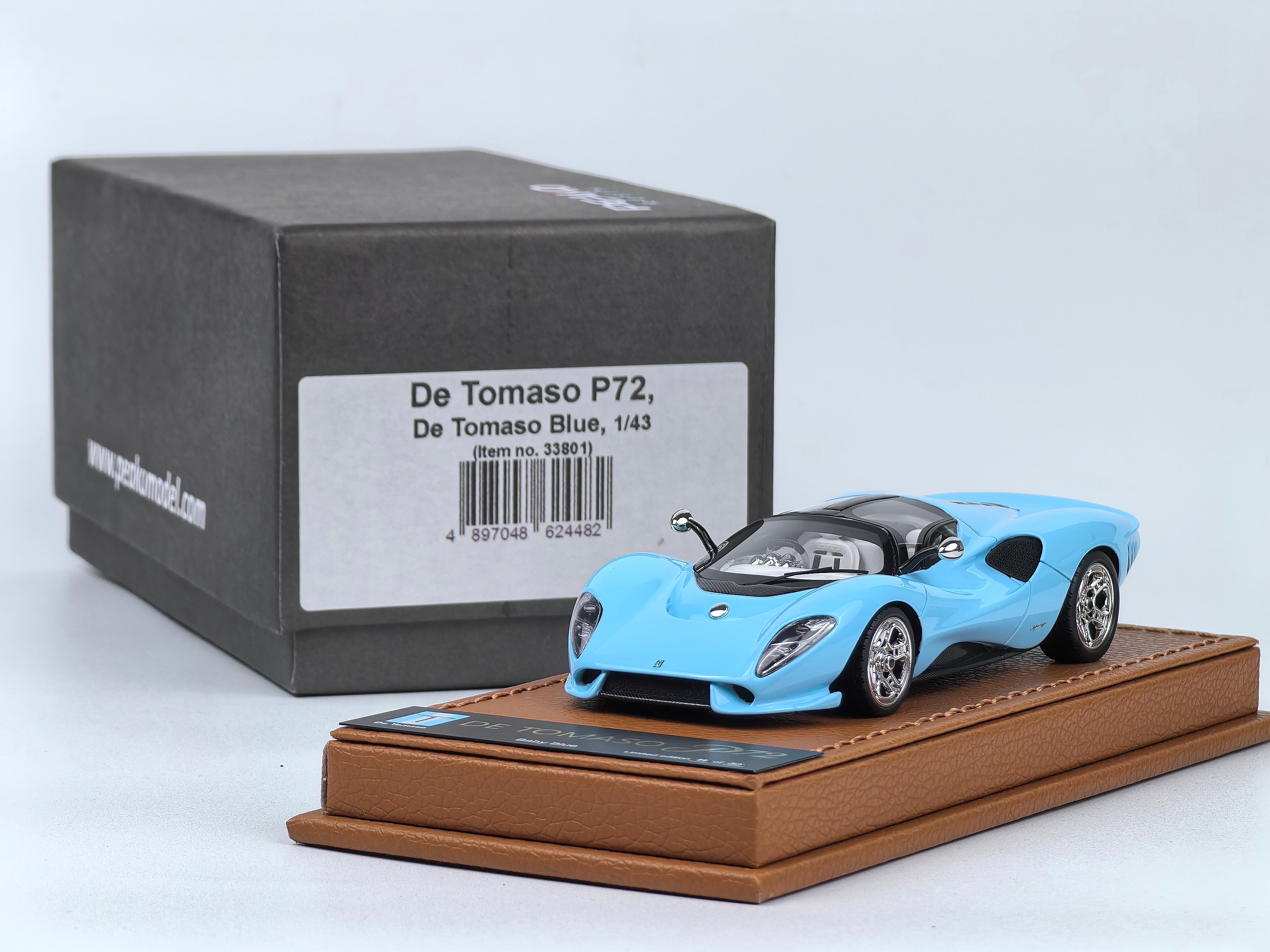 1/43 De Tomaso P72 2020 Baby Blue Limited 50 pcs