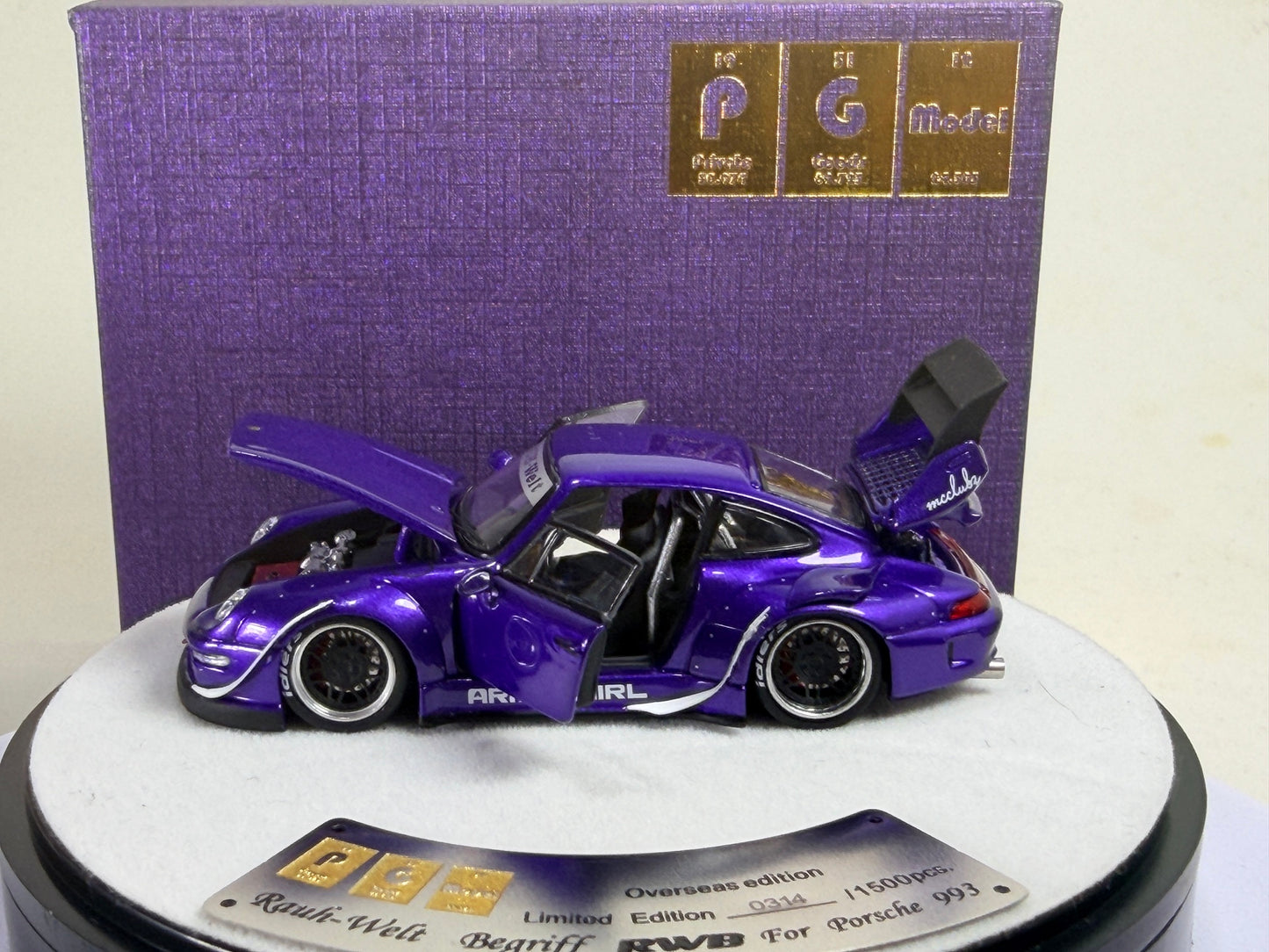 1/64 Scale PGM RWB 993 Purple Round Box Luxury Version