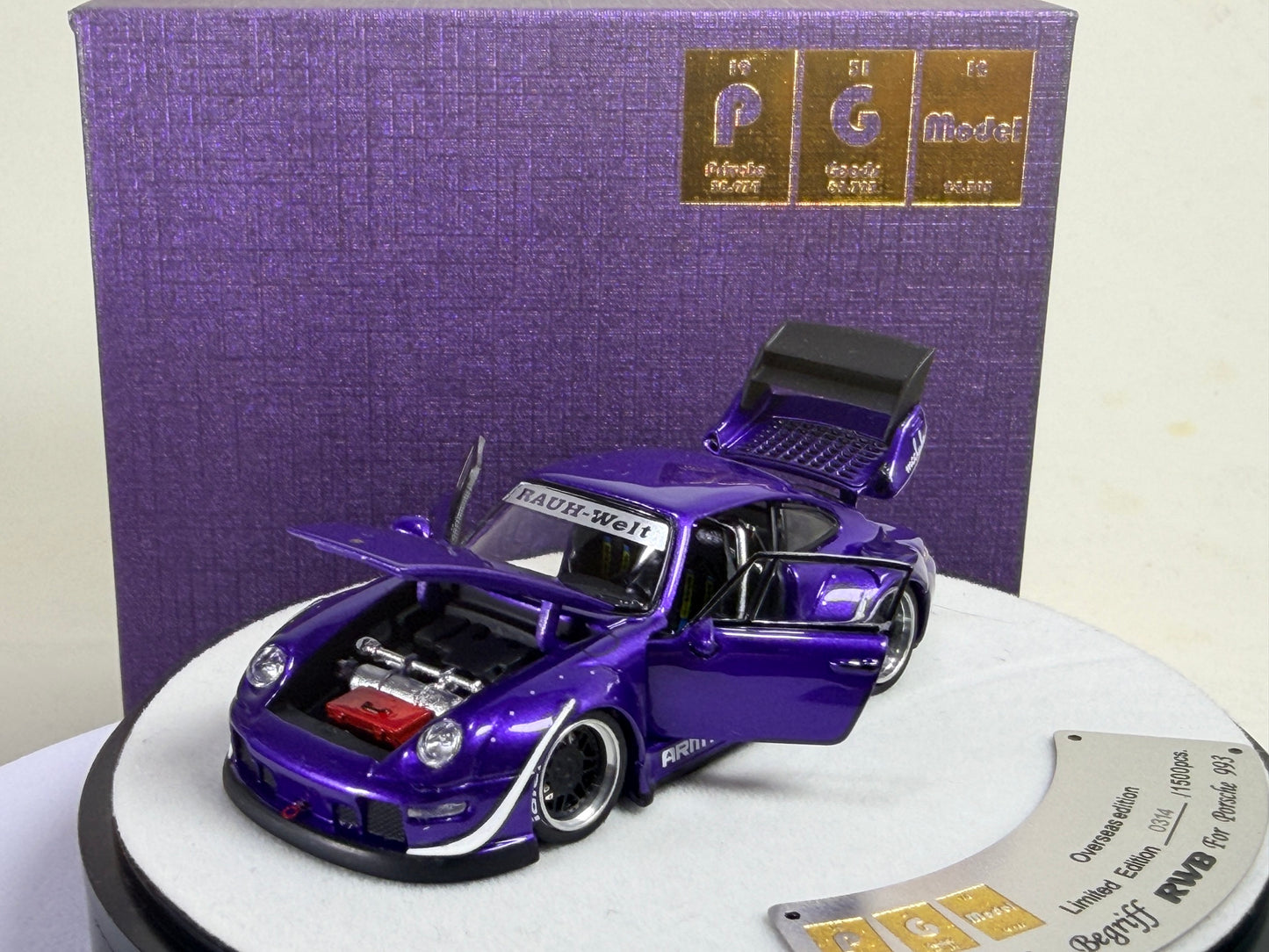 1/64 Scale PGM RWB 993 Purple Round Box Luxury Version
