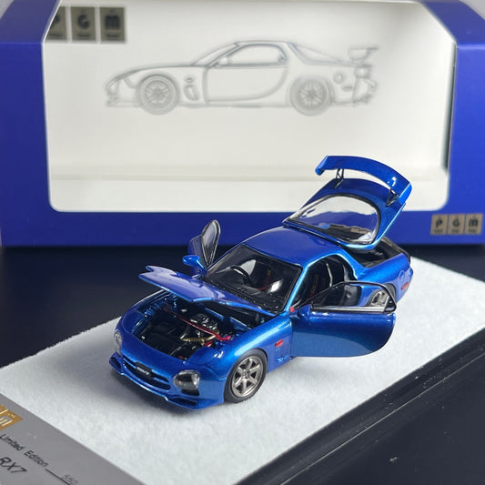 1/64 Scale PGM FD3S RX-7 Blue Metallic Square Box